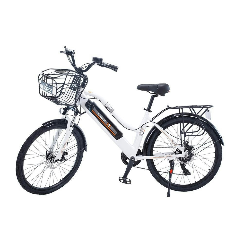 AKEZ 26 Inch Electric Bike City Bike Bicycles Assisted Bicycle Women