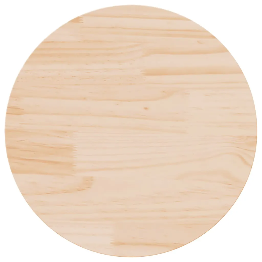 Table Top Round Ø50x3 cm Solid Wood Pine 833661