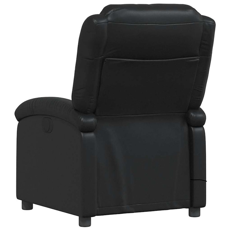 vidaXL Massage Recliner Chair Black Faux Leather image number null