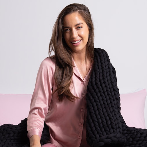 Royal Comfort Chunky Hand Knit Thick Weighted Blanket Plush 6.3KG 203cm x 153cm - 153 x 203 cm - Charcoal Royal Comfort Chunky Hand Knit Thick Weighted Blanket Plush 6.3KG 203cm x 153cm - 153 x 203 cm - Charcoal