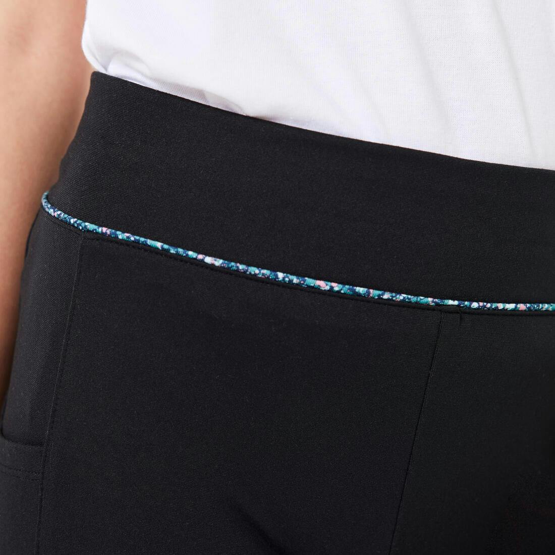 Decathlon | Girls' Breathable Cropped Leggings S500 - Black