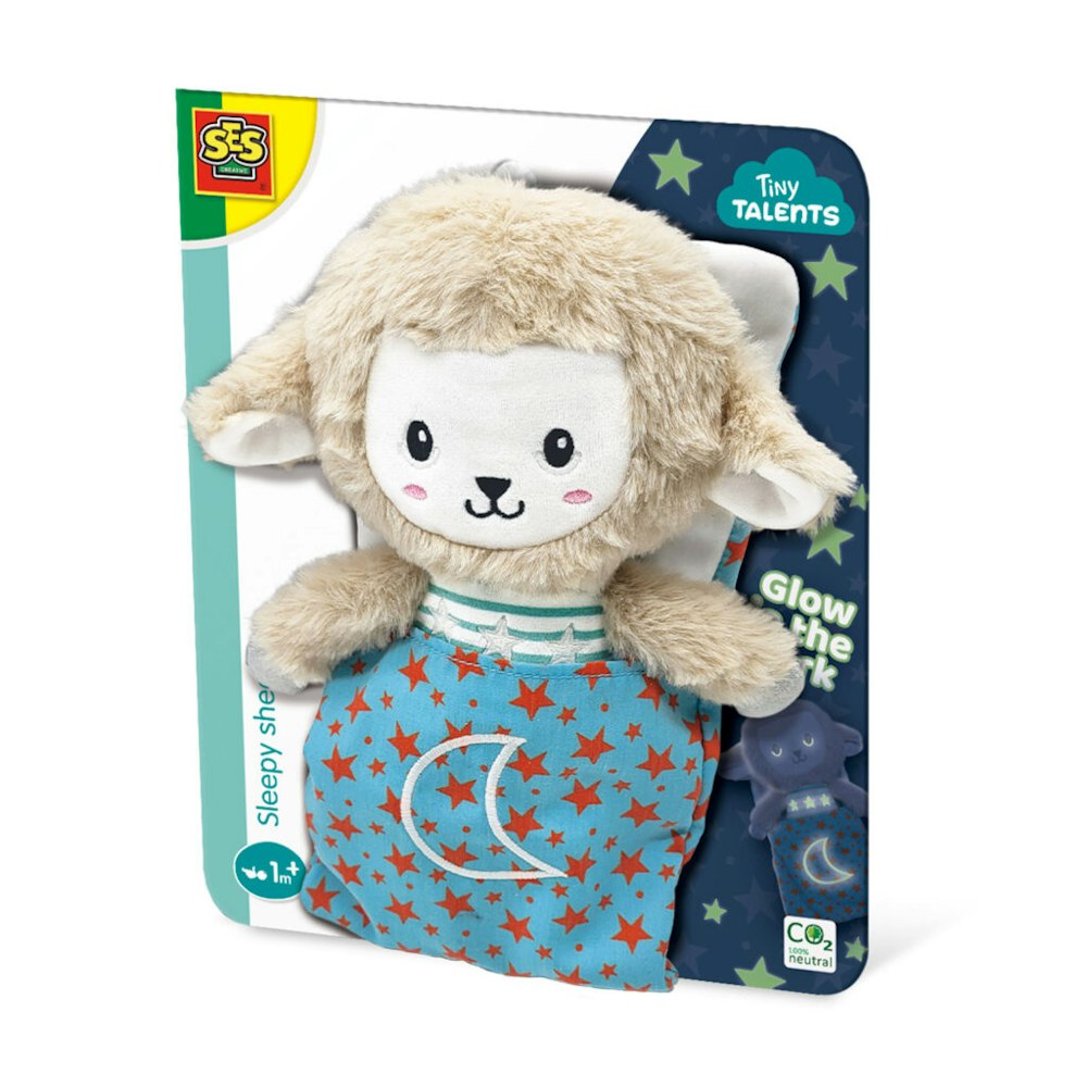 SES Creative Sleepy Sheep - Night Buddy Glow In The Dark