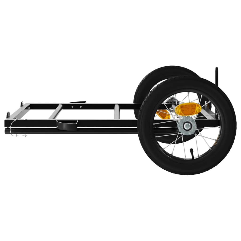 Bike Trailer Black 122x53x28 cm Iron 94204
