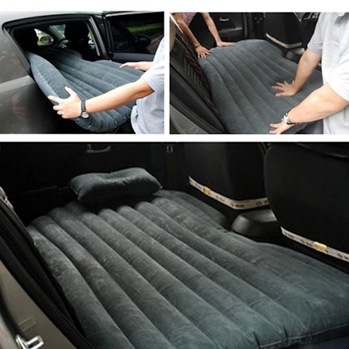 SOGA Inflatable Car Mattress Portable Travel Camping Air Bed Rest Sleeping Bed Grey SOGA Inflatable Car Mattress Portable Travel Camping Air Bed Rest Sleeping Bed Grey