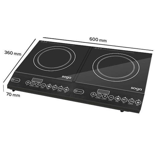 SOGA 2X Cooktop Portable Induction LED Electric Double Duo Hot Plate Burners Cooktop Stove SOGA 2X Cooktop Portable Induction LED Electric Double Duo Hot Plate Burners Cooktop Stove