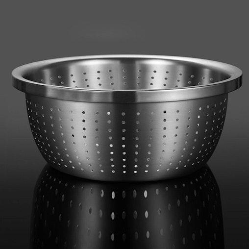 SOGA Stainless Steel Nesting Basin Colander Perforated Kitchen Sink Washing Bowl Metal Basket Strainer Set of 4 SOGA Stainless Steel Nesting Basin Colander Perforated Kitchen Sink Washing Bowl Metal Basket Strainer Set of 4