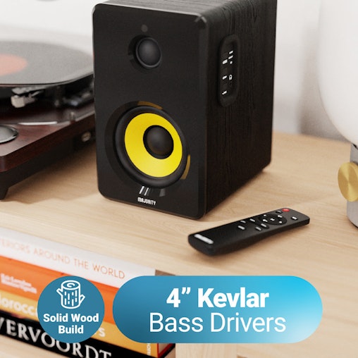 Crosley Cruiser Bluetooth Portable Turntable - Black + Bundled Majority D40X Bluetooth Speakers Crosley Cruiser Bluetooth Portable Turntable - Black + Bundled Majority D40X Bluetooth Speakers