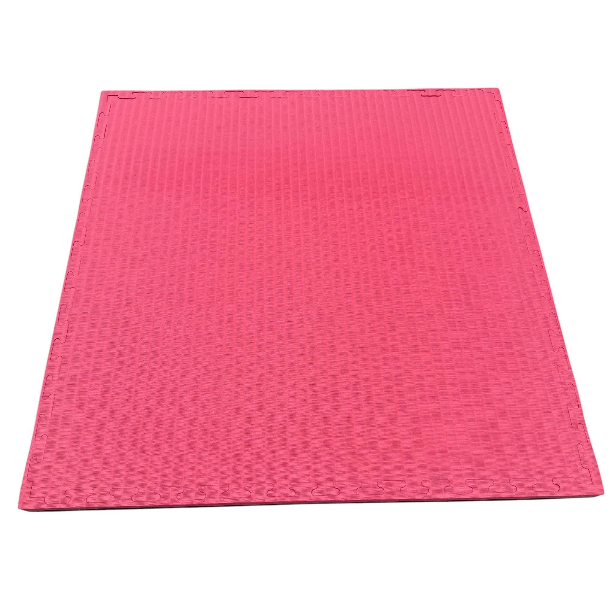 40mm EVA Foam Jigsaw Interlocking Floor Tile Mat 1m x 1m BLACK / RED