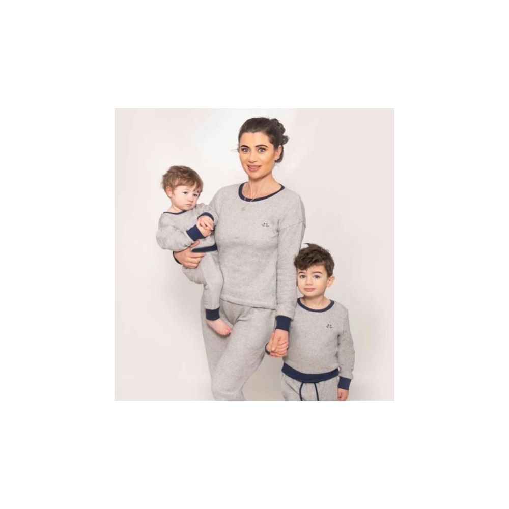 Luca and Rosa Boys Grey Jersey Lounge Set In 100% Cotton