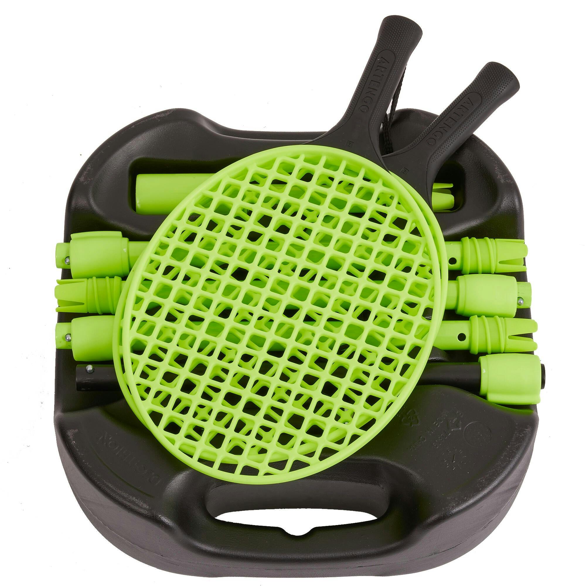 Decathlon | Speedball Set Turnball (1 post, 2 rackets, and 1 ball) - Black/Yellow