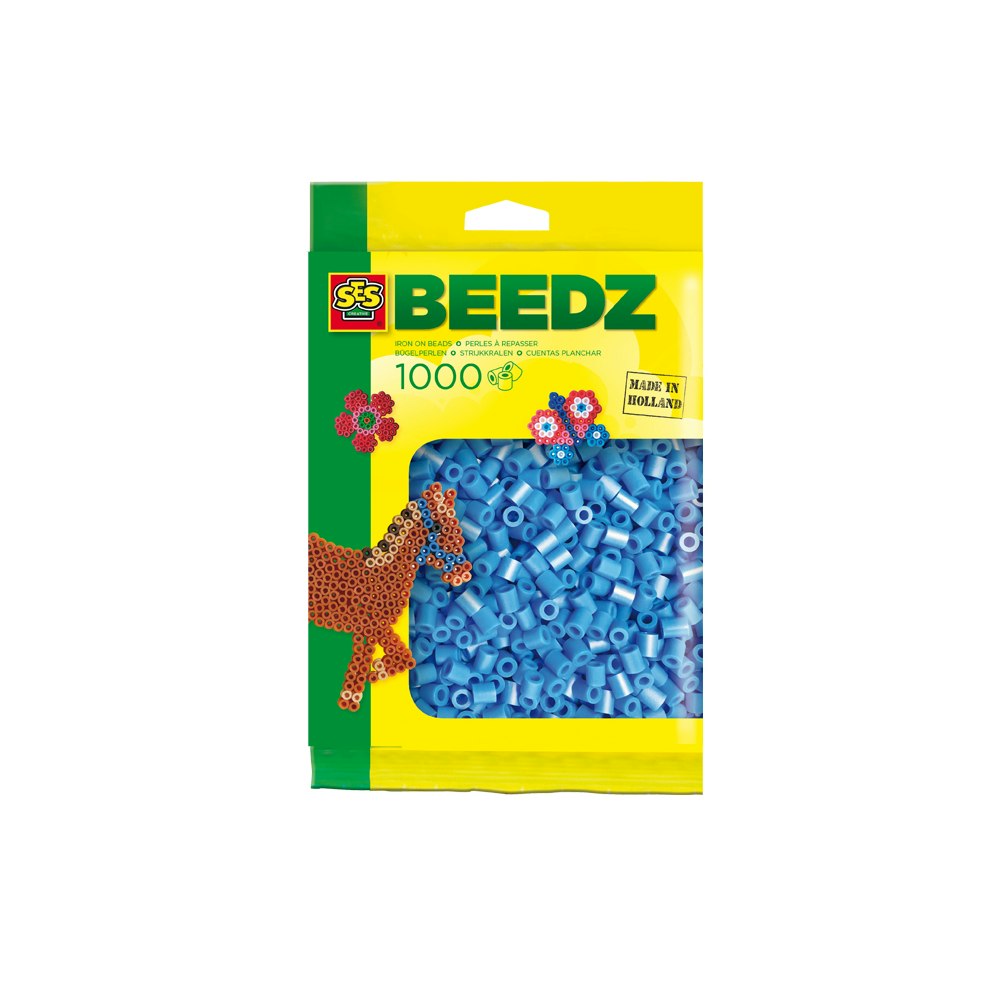 SES Creative Iron On Beads 1000 Sky Blue