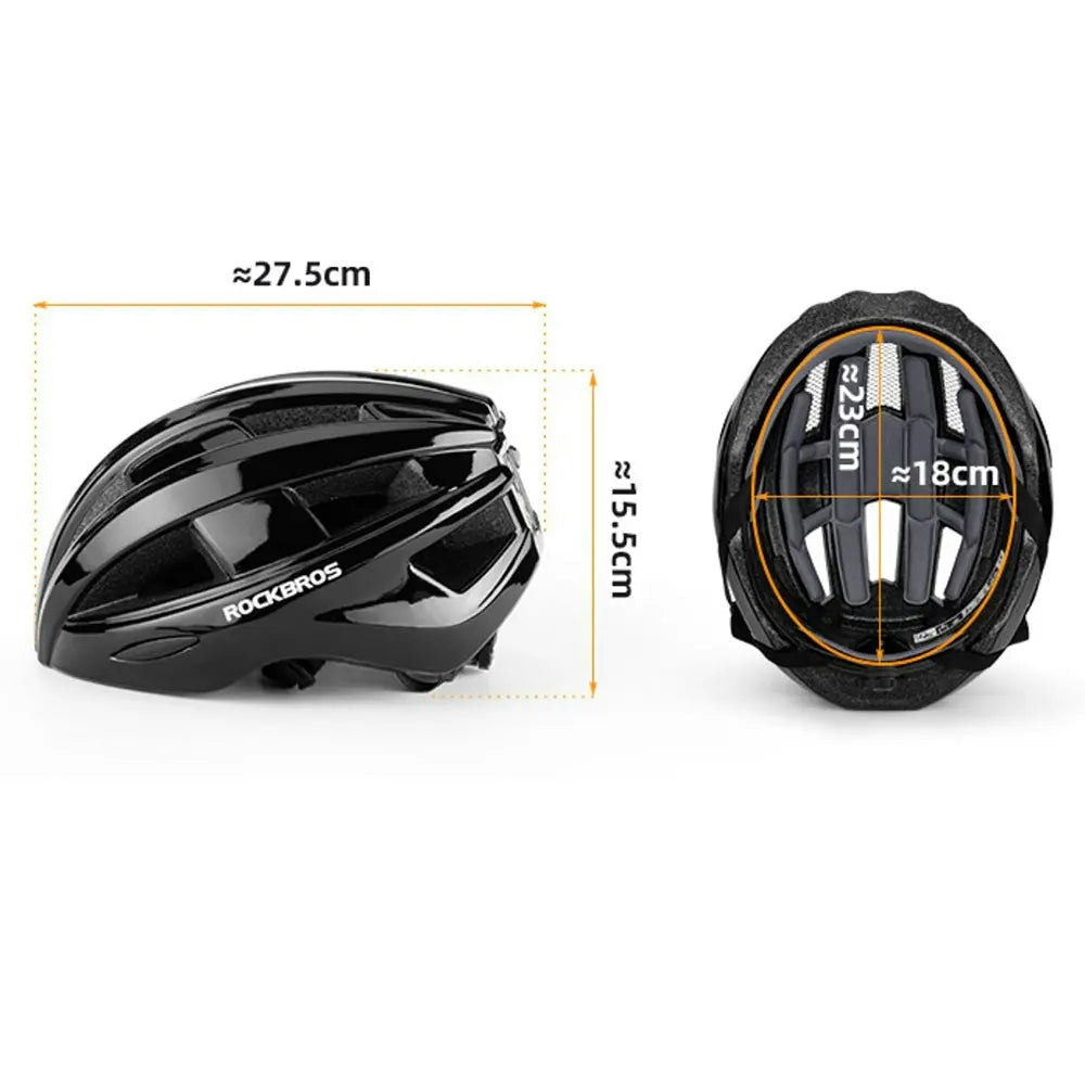 AKEZ All-Day Safety LED Tail Light Riding Helmet Scooter Bicycle USB Charge - Black