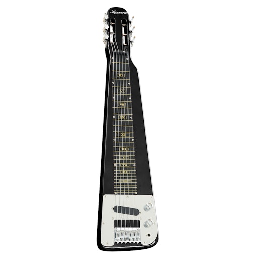 Karrera 29in 6-String Lap Steel Hawaiian Guitar - Black image number null