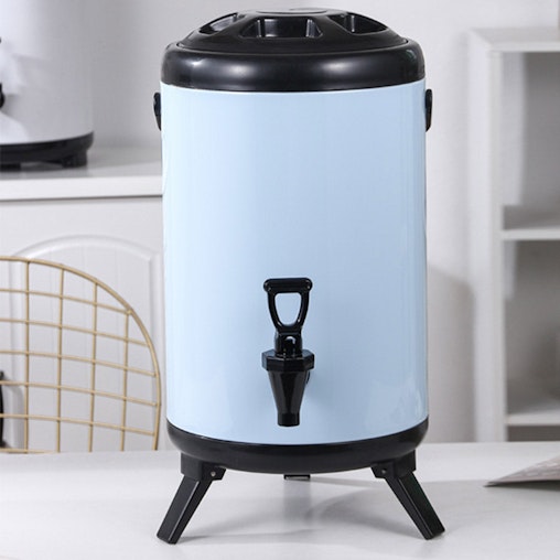 SOGA 8X 14L Stainless Steel Insulated Milk Tea Barrel Hot and Cold Beverage Dispenser Container with Faucet White SOGA 8X 14L Stainless Steel Insulated Milk Tea Barrel Hot and Cold Beverage Dispenser Container with Faucet White