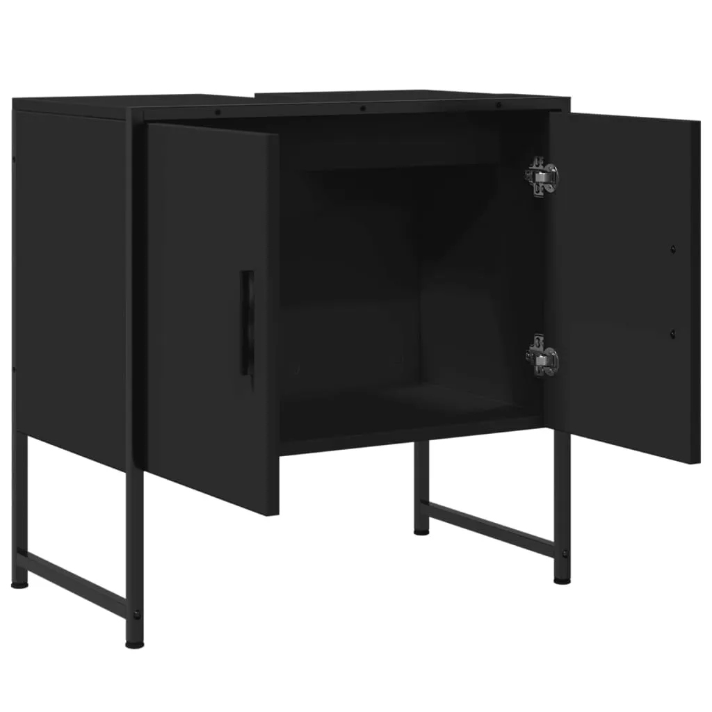 Bathroom Sink Cabinet Black 60x33x60 cm Engineered Wood 842456