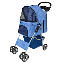 NNEVL Pet Stroller Travel Carrier Blue Folding NNEVL Pet Stroller Travel Carrier Blue Folding