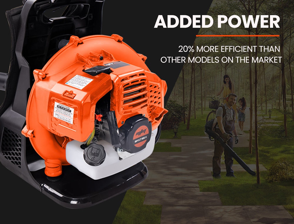 NNEMB 65CC Petrol Backpack Leaf Blower-Commercial 2 Stroke Garden Yard Tool Back image number null