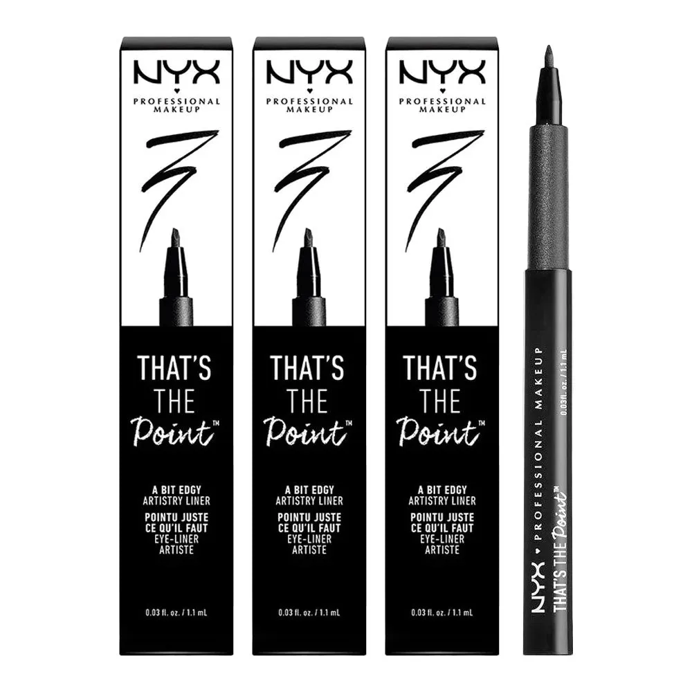NYX That's the Point Liquid Eyeliner 1.1ml TTPE03 A BIT EDGY - 3 pack NYX That's the Point Liquid Eyeliner 1.1ml TTPE03 A BIT EDGY - 3 pack