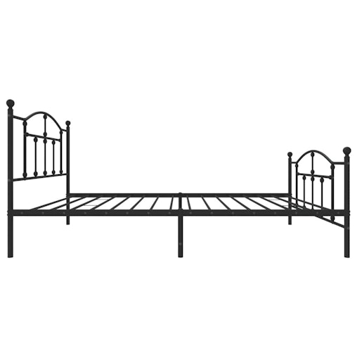 NNEVL Metal Bed Frame with Headboard and Footboard Black 107x203 cm King Single NNEVL Metal Bed Frame with Headboard and Footboard Black 107x203 cm King Single