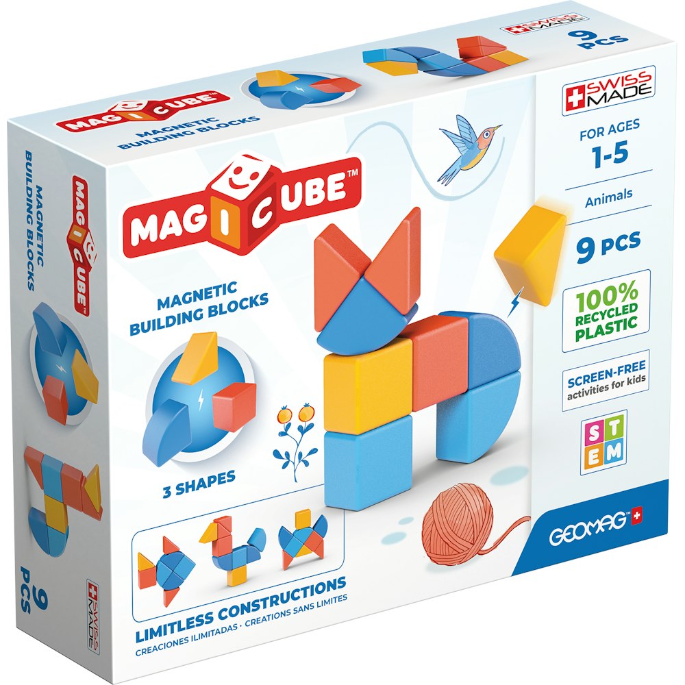 Geomag Magicube Recycled Plastic Magnetic Animals