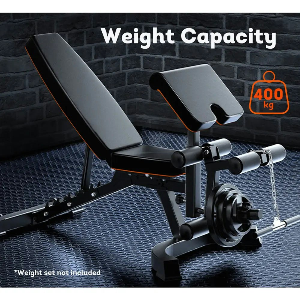 JMQ Fitness B6 Bench Dumbbell Weight Bench Incline Home Fitness Gym Equipment Rear Moving Roller
