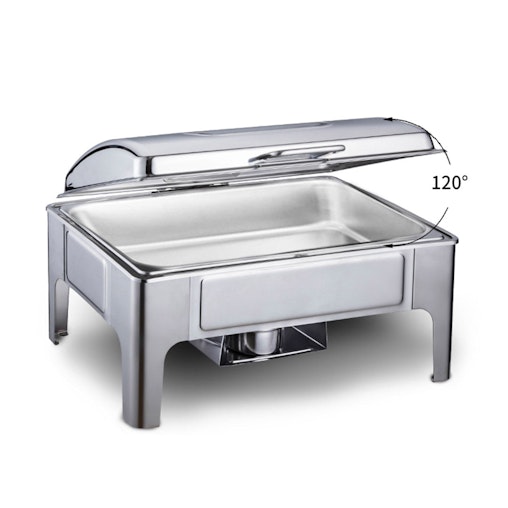 SOGA 4X 9L Rectangular Stainless Steel Soup Warmer Roll Top Chafer Chafing Dish Set with Glass Visual Window Lid SOGA 4X 9L Rectangular Stainless Steel Soup Warmer Roll Top Chafer Chafing Dish Set with Glass Visual Window Lid