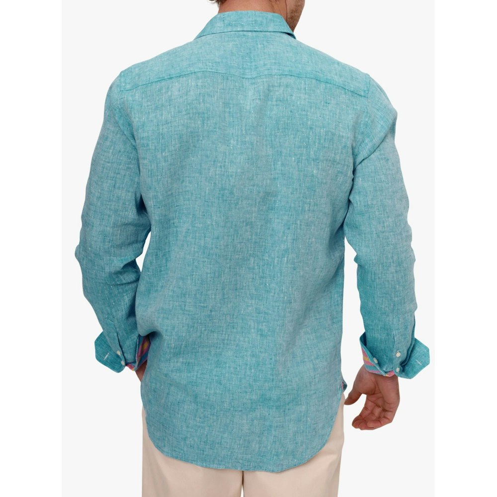 Koy Clothing Nyota Turquoise Linen Shirt