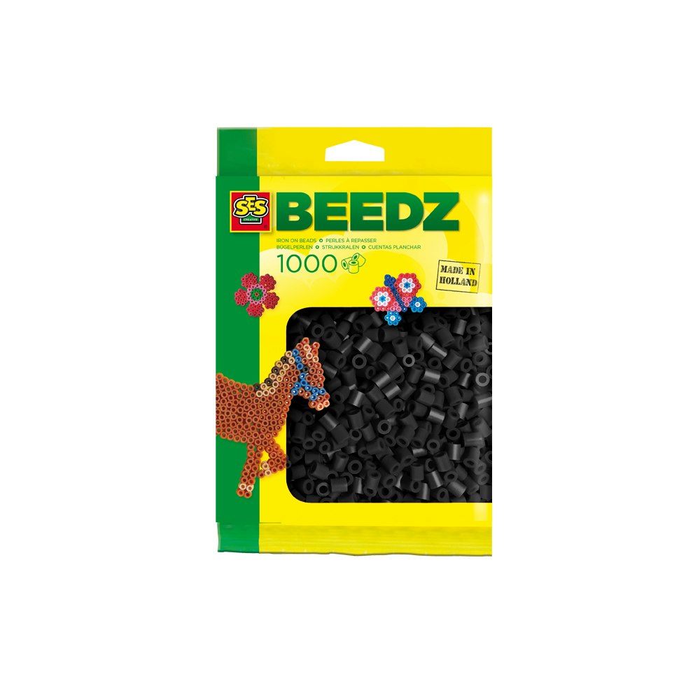 SES Creative Iron On Beads 1000 Black