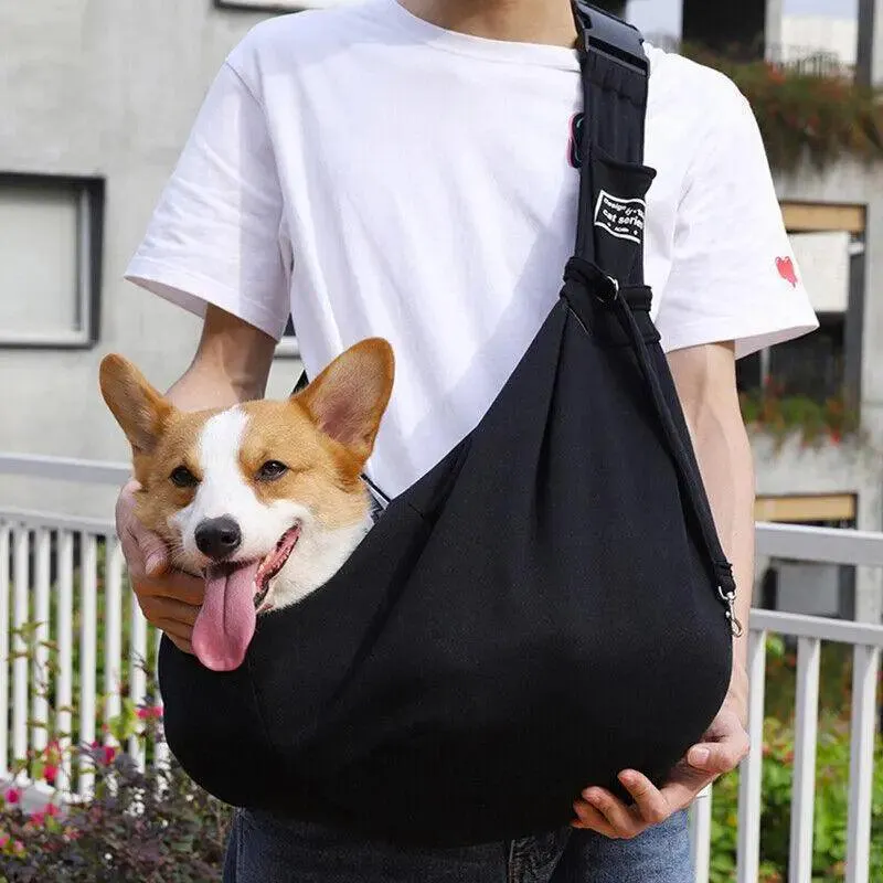 Portable Pet Sling Carrier Shoulder Bag for Small Dogs and Cats Travel Outdoor