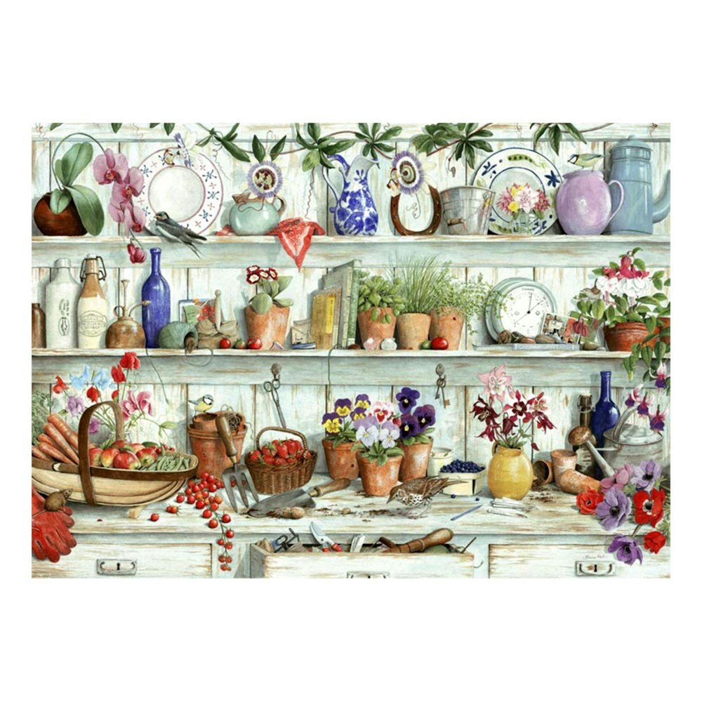 The House of Puzzles Posies & Produce - Big 500 Piece Jigsaw Puzzle