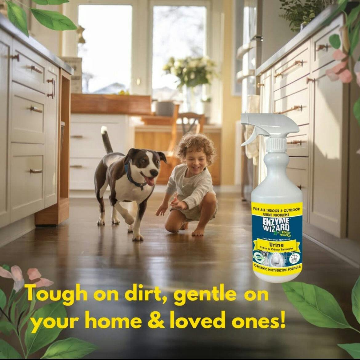 Enzyme Wizard 5L Pet/Dog/Cat Human Urine Stain/Odour Remover Deodoriser Cleaner