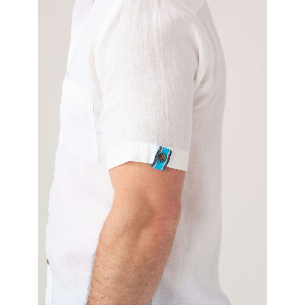 Koy Clothing White Short-sleeved Linen Shirt