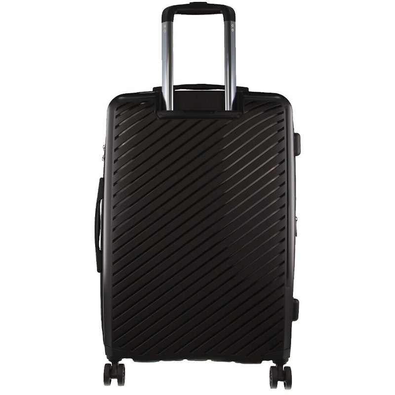 Pierre Cardin Inspired Milleni Checked Luggage Bag Travel Carry On Suitcase 65cm (82.5L) - Black image number null