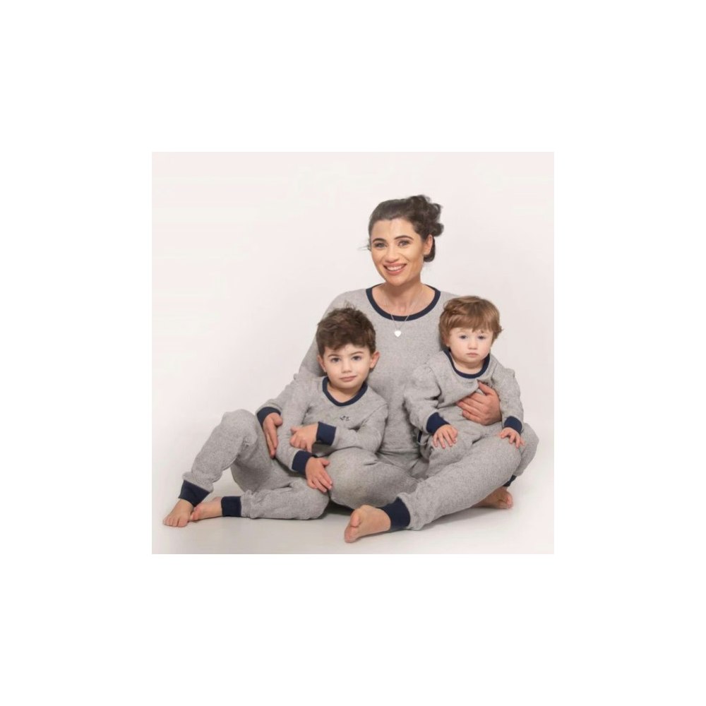Luca and Rosa Girls Grey Jersey Lounge Set In 100% Cotton