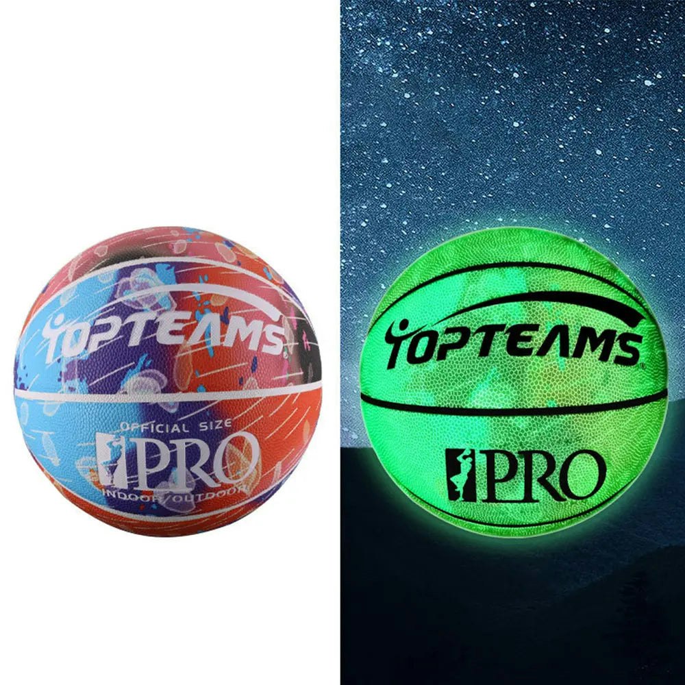 BALLSTRIKE SHMZSIZE7 Size 7 Luminous Basketball Excellent Bounce Game Ball Indoor Outdoor - Orange