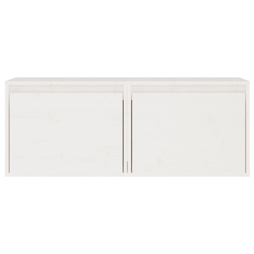 NNEVL Wall Cabinets 2 pcs White 45x30x35 cm Solid Wood Pine NNEVL Wall Cabinets 2 pcs White 45x30x35 cm Solid Wood Pine