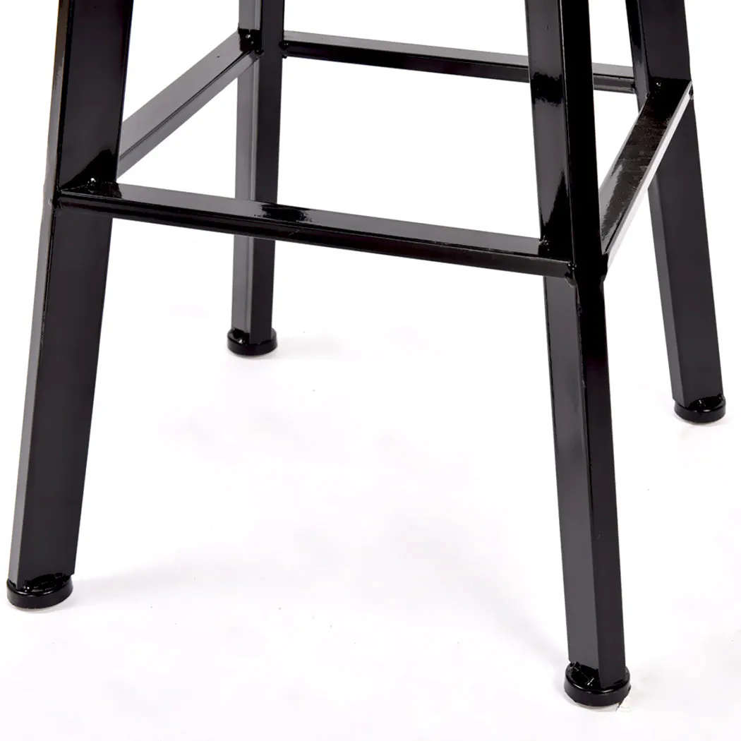 Levede 3Pcs Bar Table Barstools Industrial Wood Chair Set Home Kitchen Pub