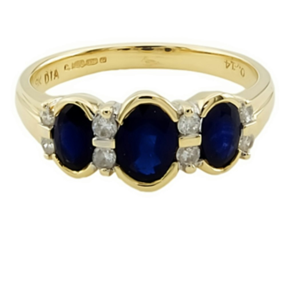 Sophie Daniels Fine Jewellery Company 9ct Gold Sapphire & Diamond Ring, Size M