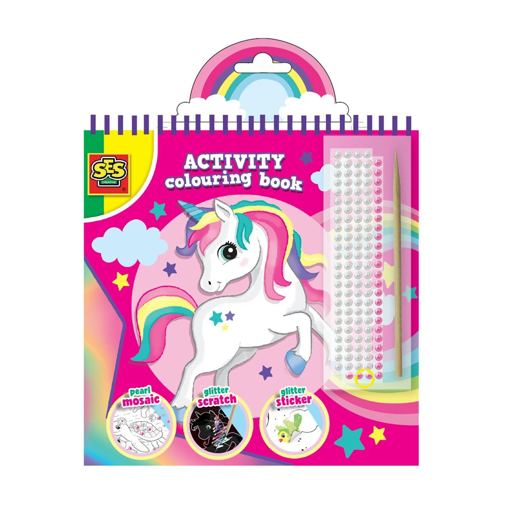 SES Creative Activity Colouring Book Glitter 3 In 1