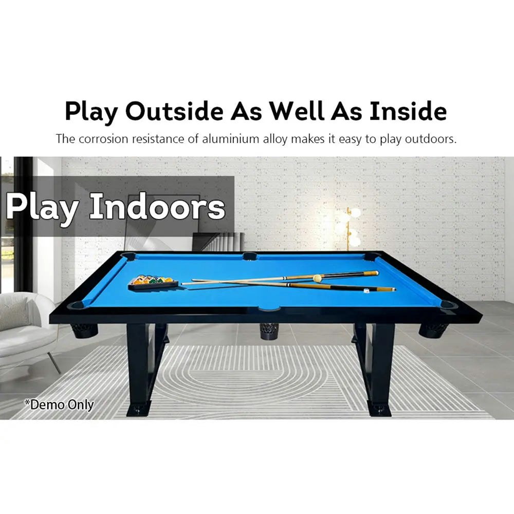 MACE NEW 8FT Luxury Slate Outdoor Pool/Billiard/Snooker Table Frame Black