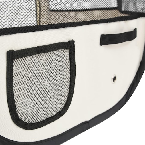 NNEVL Foldable Dog Playpen with Carrying Bag Blue 110x110x58 cm NNEVL Foldable Dog Playpen with Carrying Bag Blue 110x110x58 cm