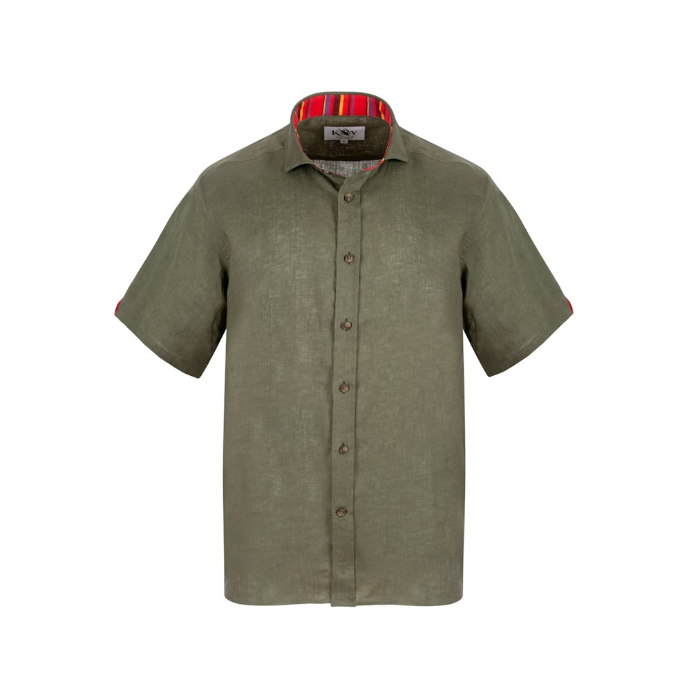 Koy Clothing Khaki Short-sleeved Linen Shirt