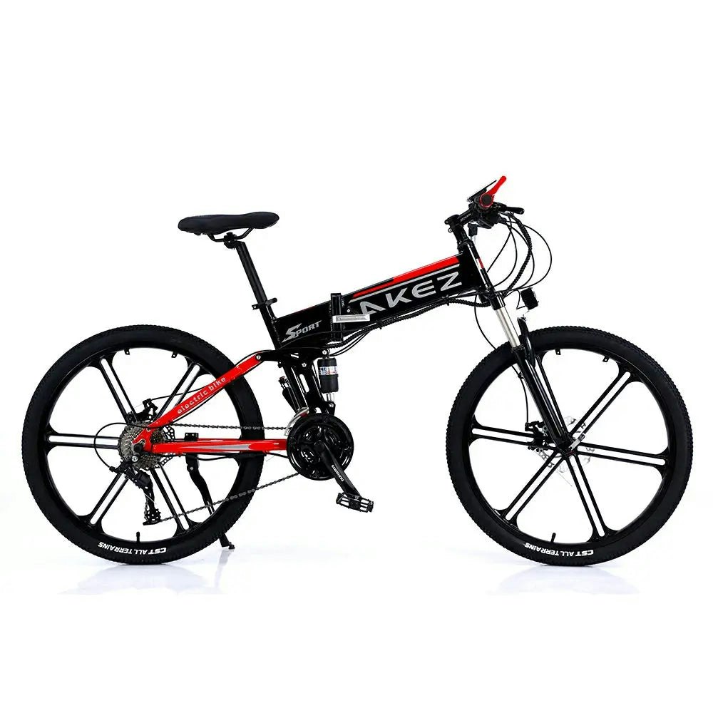 AKEZ 250W 36V BMNZ Electric Folding Bike Mountain Bicycle 26 inch w/ Battery