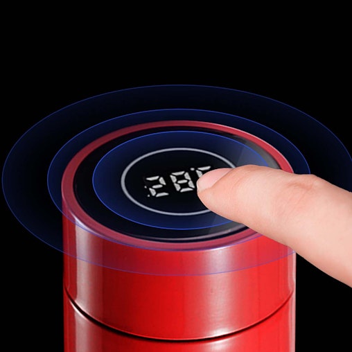 SOGA 2X 500ML Stainless Steel Smart LCD Thermometer Display Bottle Vacuum Flask Thermos Red SOGA 2X 500ML Stainless Steel Smart LCD Thermometer Display Bottle Vacuum Flask Thermos Red