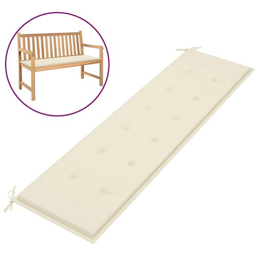 Buy NNEVL Garden Bench Cushion Cream 180x50x3 cm at Barbeques