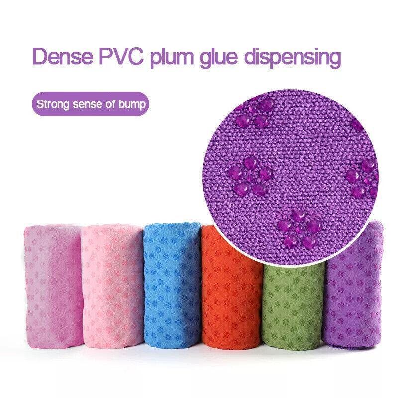 Non Slip Yoga Towel Mat Microfiber Fitness Gym Exercise Blanket with Carry Bag
