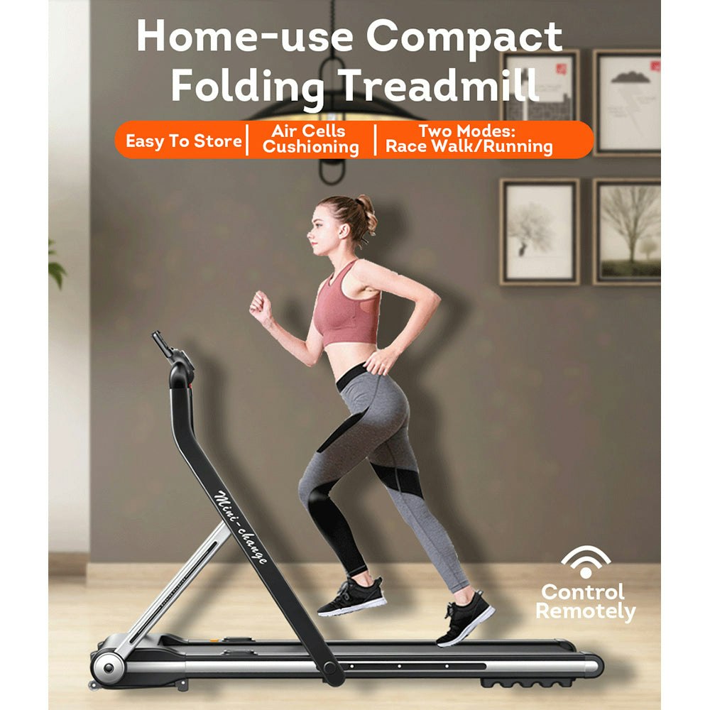 T300 Running Walking Machine Portable Mortorised Treadmills Home Gym Fitness - Grey
