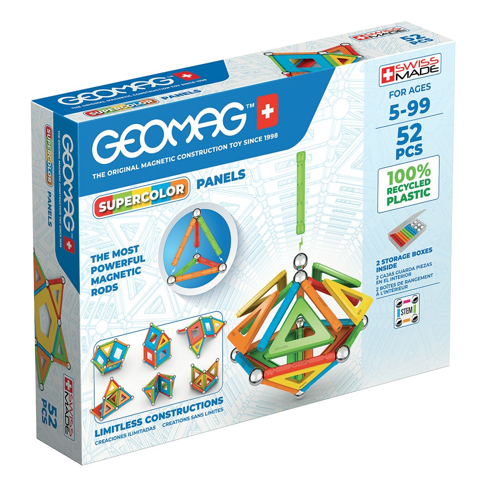 Geomag Magnetic Supercolor Panel - 52 Pieces