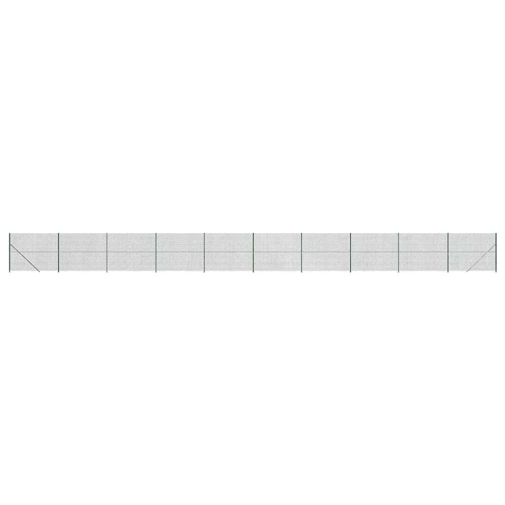 Chain Link Fence with Flange Green 1.6x25 m 153948 Chain Link Fence with Flange Green 1.6x25 m 153948