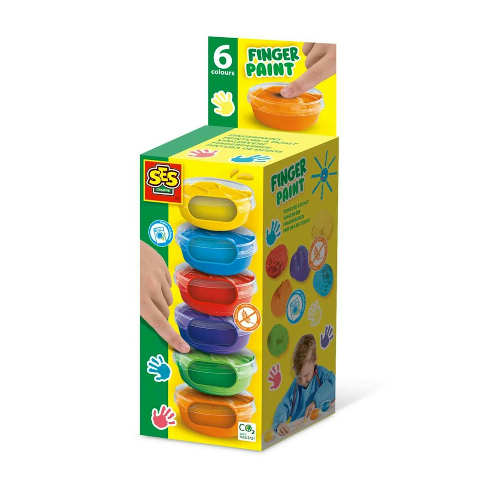 SES Creative fingerpaint 6 colours x 45ml